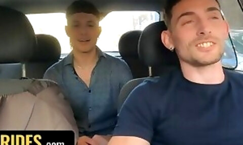 Kinky Passenger Seduces His Taxi Driver And Pounds His Virgin Asshole To His First Ever Anal