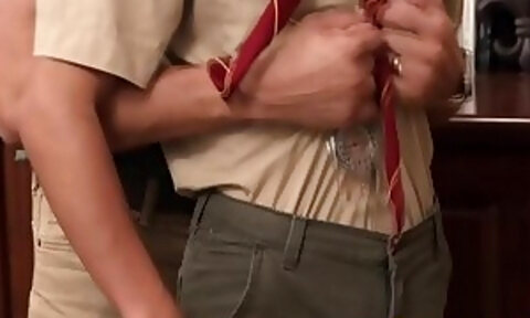 Cute Latin boy scout taking the pledge as well as a BIG FAT cock up his ass
