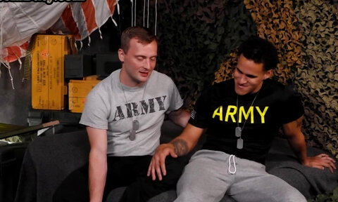 Military stud fucked on patriotic duty by his army buddy