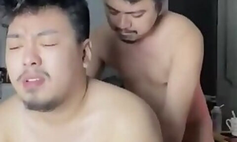 Two Asian Chubby Guys Bareback Fuck
